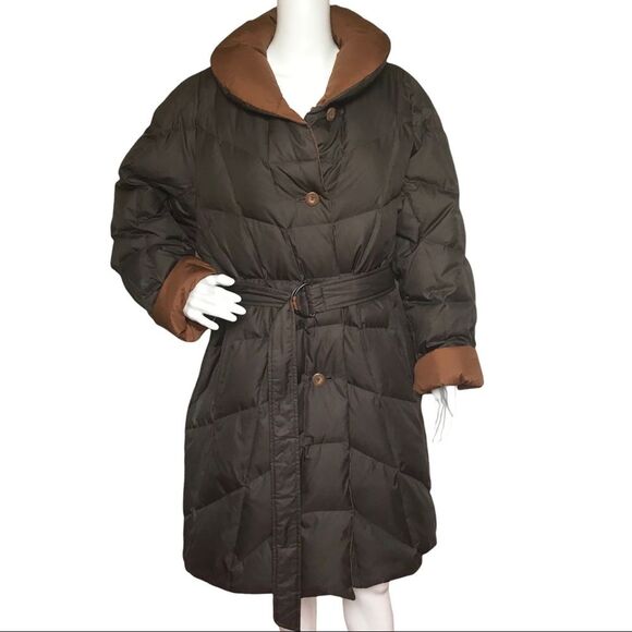 Vintage Schneiders Salzburg Coat Reversible Down Filled Sz 10 - Picture 2 of 16